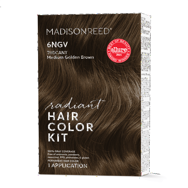 Madison Reed Radiant Permanent Hair Color Kit, Tuscany (6NGV), Medium