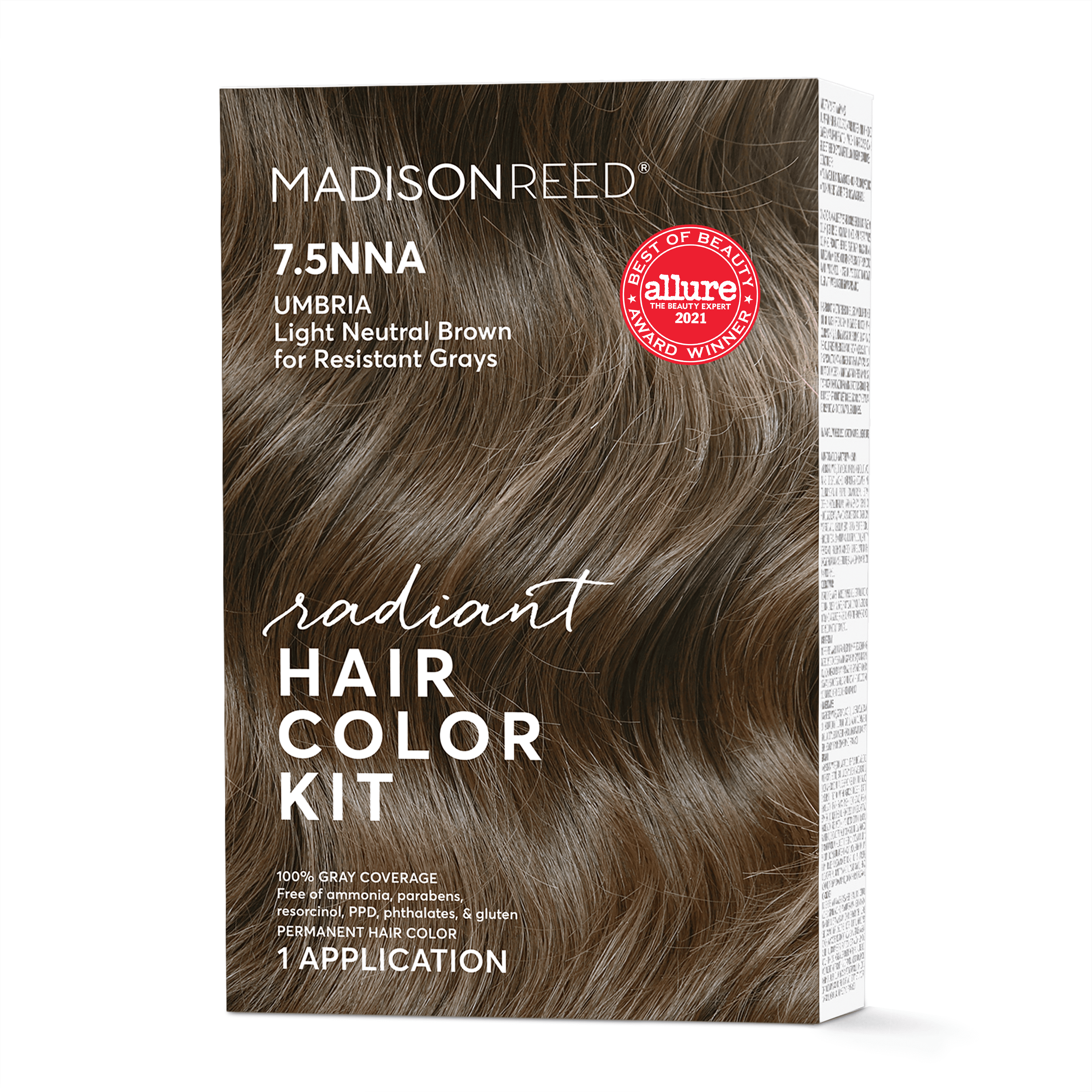 celle Hurtig pakke Madison Reed Radiant Permanent Hair Color Kit, Umbria (7.5NNA), Light  Neutral Brown, 8-Piece Kit - Walmart.com