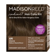 Madison Reed Radiant Permanent Hair Color Kit with Bonus Pro Boost, Zocca Brown 6N, Medium Neutral Brown