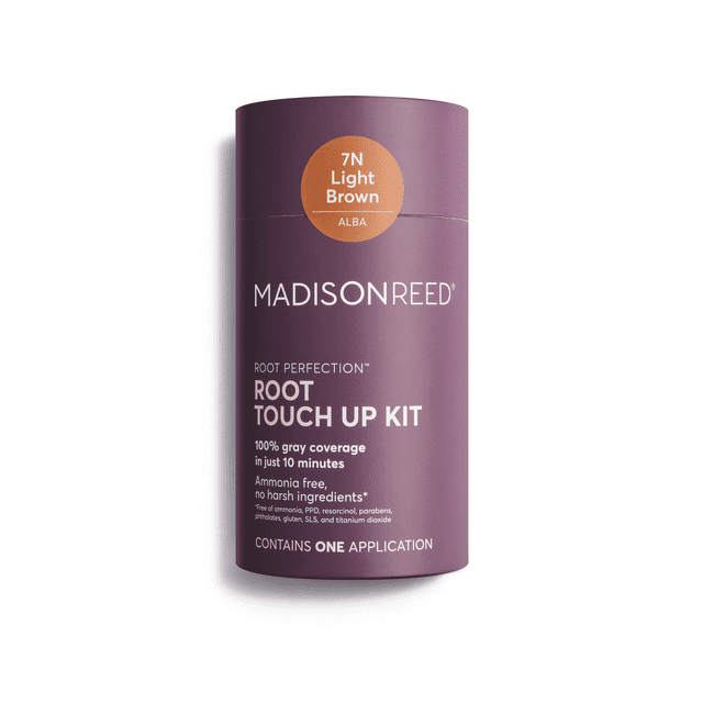 Madison Reed Root Perfection, Root Touchup Kit, Alba (7N), Light Brown, 8Piece Kit