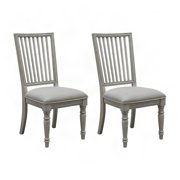 Madison Ridge Farmhouse Wood Side Chair in Gray by Pulaski Furniture