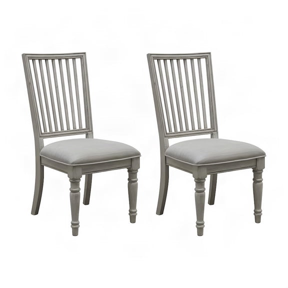 Madison Ridge Farmhouse Wood Side Chair in Gray by Pulaski Furniture