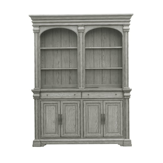 Madison Ridge Wood Server and Hutch in Gray Finish by Pulaski Furniture
