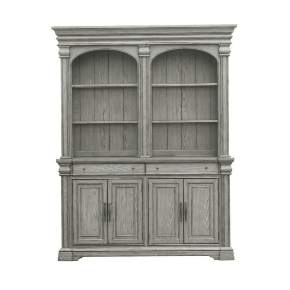 Madison Ridge Wood Server and Hutch in Gray Finish by Pulaski Furniture