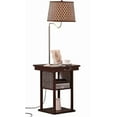 thumbnail image 1 of Madison Side Table with Lamp Combo with LED Bulb, Desk Lamp with USB Port, Bedside Reading Lamp, Modern End Table with Floor Lamp for Bedroom, Living Room, Office - Havana Brown, 1 of 8