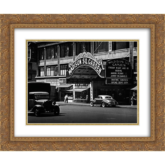Madison Square Garden 2x Matted 24x20 Gold Ornate Framed Art Print from the Stadium Series