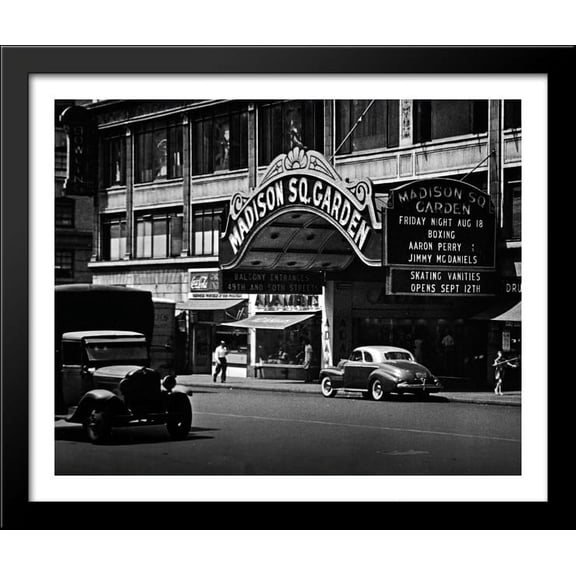 Madison Square Garden 34x28 Large Black Wood Framed Print Art - Home of the New York Knicks