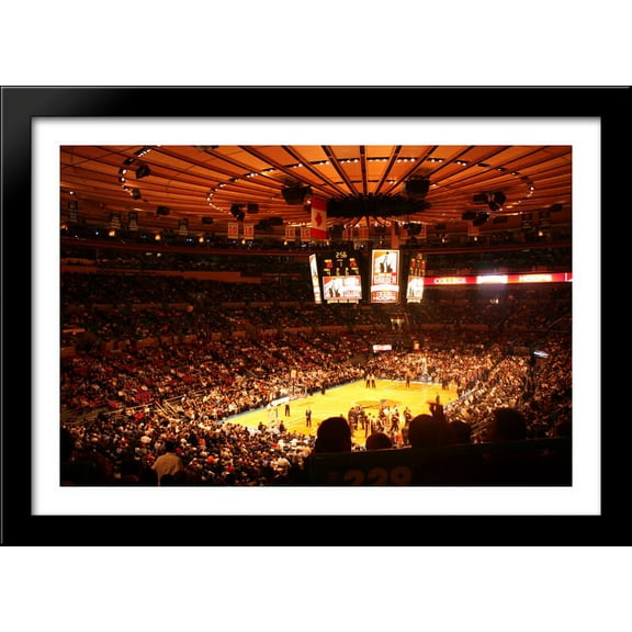 Madison Square Garden 40x28 Large Black Wood Framed Print Art - Home of the New York Knicks