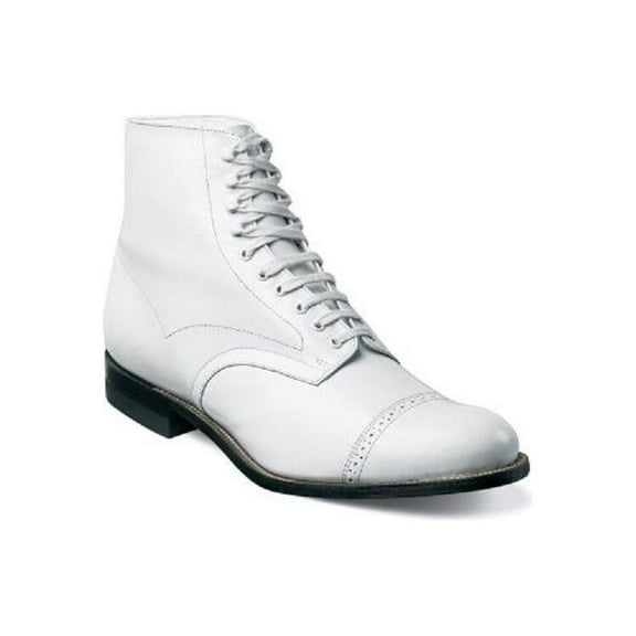 Madison Stacy Adams Ankle Boot Biscuit Casual Shoes 00015-100 White