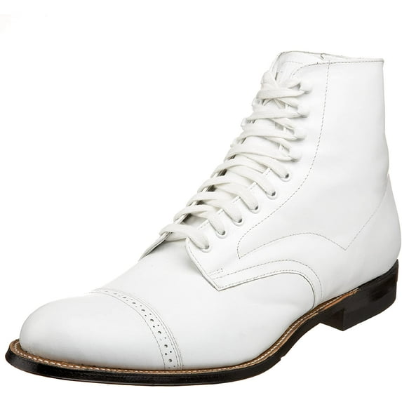 Madison Stacy Adams Ankle Boot Biscuit Casual Shoes 00015-100 White