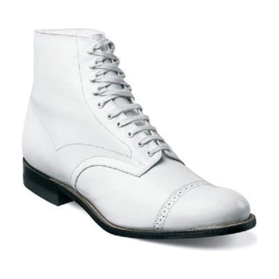 Madison Stacy Adams Ankle Boot Biscuit Casual Shoes 00015-100 White