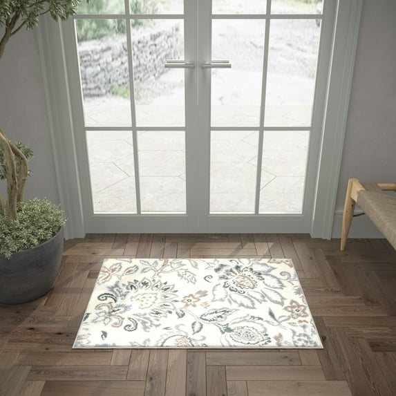 Madison Traditional 2' x 3' Cream Polypropylene Indoor Area Rug