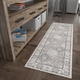 thumbnail image 1 of Madison Traditional 2' x 7' Cream and Gray Polypropylene Indoor Area Rug, 1 of 9