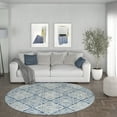 thumbnail image 1 of Madison Traditional 5' Round Dark Gray Polypropylene Indoor Area Rug, 1 of 7