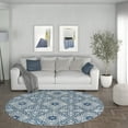 thumbnail image 1 of Madison Traditional 5' Round Gray Polypropylene Indoor Area Rug, 1 of 7