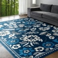 thumbnail image 1 of Madison Traditional 5' x 7' Dark Blue Polypropylene Indoor Area Rug, 1 of 9