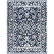 Madison Traditional 5' x 7' Dark Blue Polypropylene Indoor Area Rug