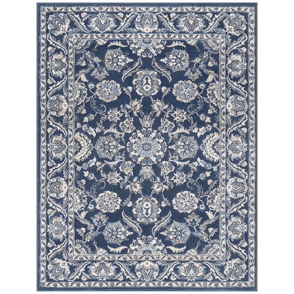 Madison Traditional 5' x 7' Dark Blue Polypropylene Indoor Area Rug