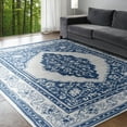 thumbnail image 1 of Madison Traditional 5' x 7' Navy and Cream Polypropylene Indoor Area Rug, 1 of 9