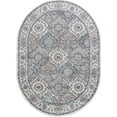 thumbnail image 1 of Madison Traditional 5' x 7' Oval Cream and Gray Polypropylene Indoor Area Rug, 1 of 9