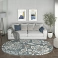 thumbnail image 1 of Madison Traditional 5' x 7' Oval Dark Gray Polypropylene Indoor Area Rug, 1 of 7