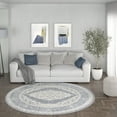 thumbnail image 1 of Madison Traditional 8' Round Cream and Gray Polypropylene Indoor Area Rug, 1 of 8