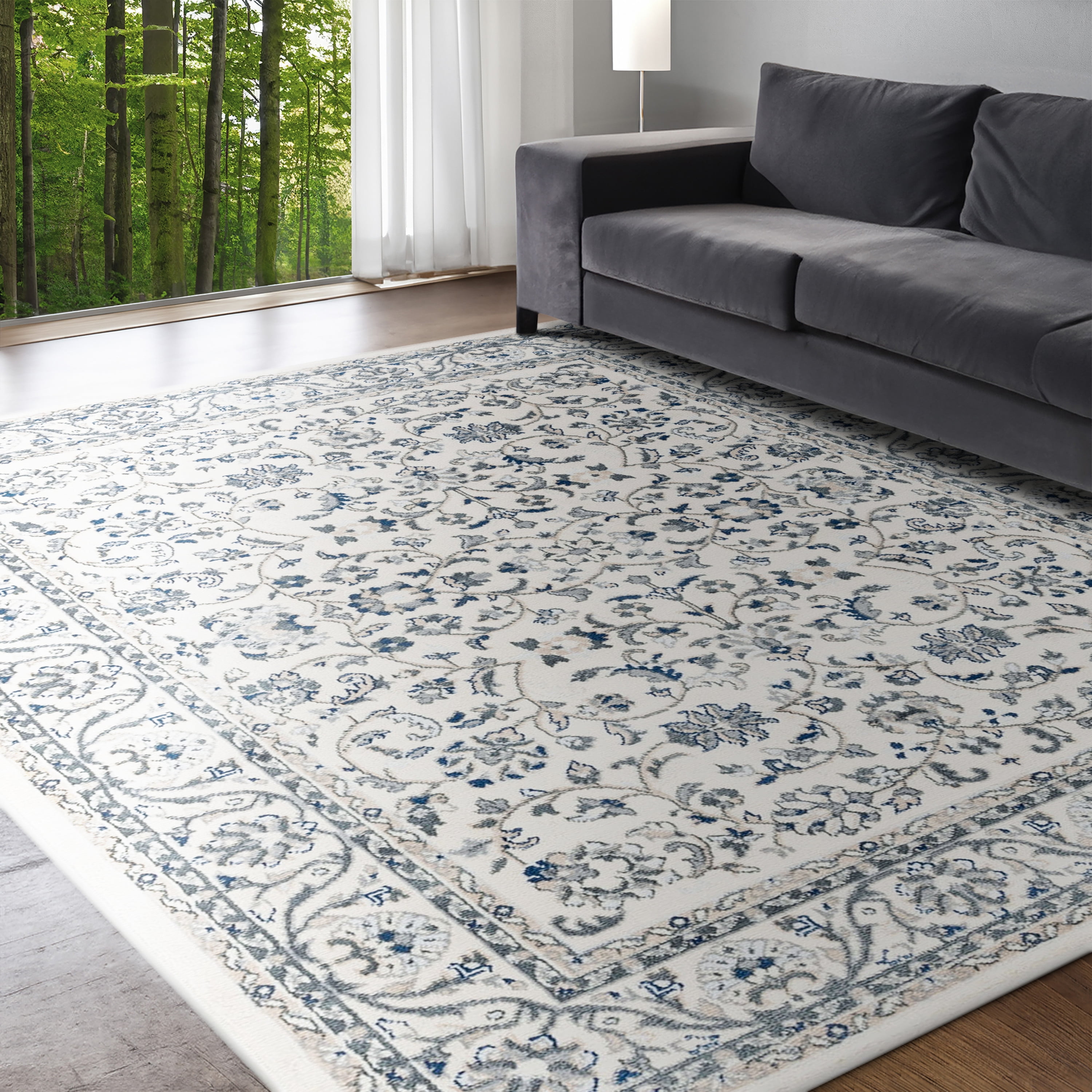 Madison Traditional 8' x 10' Cream Polypropylene Indoor Area Rug