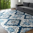 thumbnail image 1 of Madison Traditional 9' x 12' Dark Blue Polypropylene Indoor Area Rug, 1 of 9