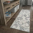 thumbnail image 1 of Madison Transitional 2' x 10' Cream and Gray Polypropylene Indoor Area Rug, 1 of 9