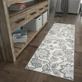 thumbnail image 1 of Madison Transitional 2' x 10' Cream and Gray Polypropylene Indoor Area Rug, 1 of 9