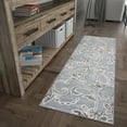 thumbnail image 1 of Madison Transitional 2' x 10' Gray and Cream Polypropylene Indoor Area Rug, 1 of 9