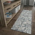 thumbnail image 1 of Madison Transitional 2' x 10' Gray and Cream Polypropylene Indoor Area Rug, 1 of 9