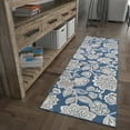 thumbnail image 1 of Madison Transitional 2' x 10' Navy and Cream Polypropylene Indoor Area Rug, 1 of 9