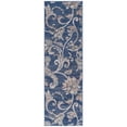 thumbnail image 1 of Madison Transitional 2' x 10' Navy and Cream Polypropylene Indoor Area Rug, 1 of 7