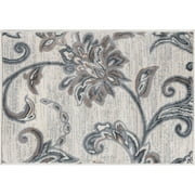 Madison Transitional 2' x 3' Cream and Gray Polypropylene Indoor Area Rug