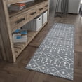 thumbnail image 1 of Madison Transitional 2' x 7' Dark Gray and Cream Polypropylene Indoor Area Rug, 1 of 9