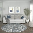 thumbnail image 1 of Madison Transitional 5' Round Gray and Cream Polypropylene Indoor Area Rug, 1 of 8