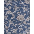thumbnail image 1 of Madison Transitional 5' x 7' Navy and Cream Polypropylene Indoor Area Rug, 1 of 7