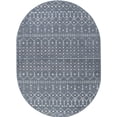 thumbnail image 1 of Madison Transitional 5' x 7' Oval Dark Gray and Cream Polypropylene Indoor Area Rug, 1 of 9
