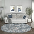 thumbnail image 1 of Madison Transitional 5' x 7' Oval Dark Gray and Cream Polypropylene Indoor Area Rug, 1 of 8