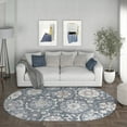 thumbnail image 1 of Madison Transitional 5' x 7' Oval Gray and Cream Polypropylene Indoor Area Rug, 1 of 8