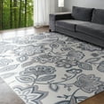 thumbnail image 1 of Madison Transitional 7.6' x 10' Cream and Gray Polypropylene Indoor Area Rug, 1 of 9