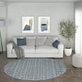 thumbnail image 1 of Madison Transitional 8' Round Dark Gray and Cream Polypropylene Indoor Area Rug, 1 of 8