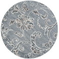 thumbnail image 1 of Madison Transitional 8' Round Gray and Cream Polypropylene Indoor Area Rug, 1 of 9