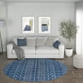 thumbnail image 1 of Madison Transitional 8' Round Navy and Cream Polypropylene Indoor Area Rug, 1 of 8