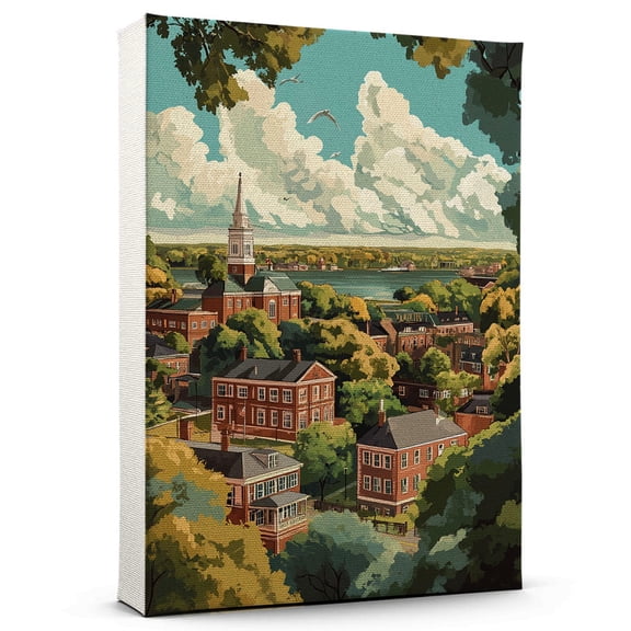 Madison Travel Canvas, Connecticut Canvas Print,Madison Canvas Wall Art,Connecticut Travel Wall Art, Travel Print, Travel Gift -103AZ825