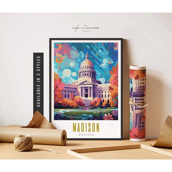 Madison Wisconsin State Capitol Wall Decor