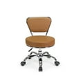 thumbnail image 1 of Madison and Park DAYTON Short Stool Rolling Stool with Adjustable Height 13-15" - N/A Brown, 1 of 6