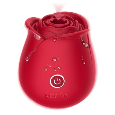 Madiva Rose Toy, Rose Vibrators for Women, Clitoral G Spot Vibrators Adult Toys for Female, Partner Toys for Lovers, Red