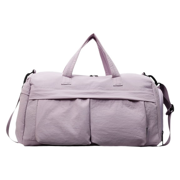 Madiva Sports Duffle Bags for Women Men, Travel Duffle Bags Weekenders with Shoe Compartment, Carry On  Overnight Bags for Plane, Light Purple.